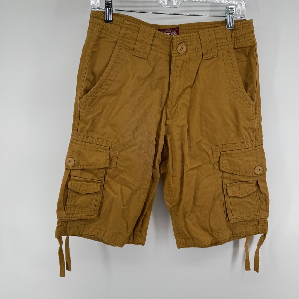 MATCHSTICK Khaki Cargo Shorts Men's M 30‎ Utility Pocket Drawstring
